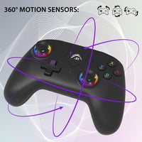 Controler wireless SUBSONIC pentru Nintendo Switch și Switch 2 – Bluetooth, LED, vibrații, giroscop cu 6 axe – Negru 3