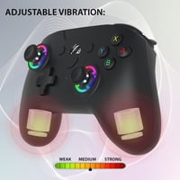 Controler wireless SUBSONIC pentru Nintendo Switch și Switch 2 – Bluetooth, LED, vibrații, giroscop cu 6 axe – Negru 4