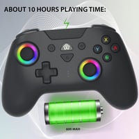 Controler wireless SUBSONIC pentru Nintendo Switch și Switch 2 – Bluetooth, LED, vibrații, giroscop cu 6 axe – Negru 8