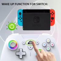 Bezdrôtový ovládač SUBSONIC pre konzoly Nintendo Switch a Switch 2 – Bluetooth, LED, vibrácie, 6-osový gyroskop – biely 9