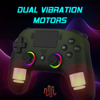 SUBSONIC Bezdrôtový ovládač pre PS5 a PC – RGB LED podsvietenie, zelený, touchpad, programovateľné tlačidlá, vibrácie 8