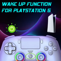 SUBSONIC Bezdrôtový ovládač pre PS5 a PC – RGB LED podsvietenie, biely – Touchpad, programovateľné tlačidlá, funkcia vibrácií 3