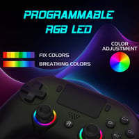 SUBSONIC Bezdrôtový ovládač pre PS5 a PC – RGB LED podsvietenie, zelený, touchpad, programovateľné tlačidlá, vibrácie 7