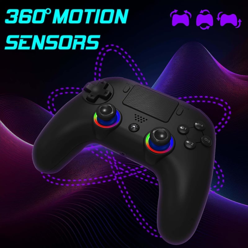 SUBSONIC Wireless PS5 Kontroller Programozható Gombokkal, Vibráció és LED Világítással - black