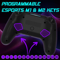 SUBSONIC Wireless PS5 Kontroller Programozható Gombokkal, Vibráció és LED Világítással - black 5