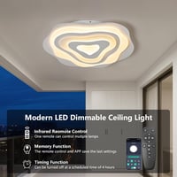 SUCIKORIO 50 cm Távirányítós LED Mennyezeti Lámpa, 48W Dimmelhető, 2700K-6500K Állítható Színhőmérséklet, Applikációval Vezérelhető, Nappali 5