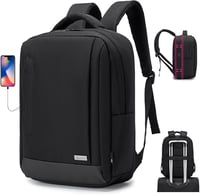 SUCIKORIO Bővíthető Utazási Hátizsák 15.6" Laptoptáskával USB Töltővel Fekete 1