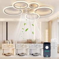 SUCIKORIO LED Mennyezeti Ventilátor Világítással - Csendes, Távirányítós, 3 Színhőmérséklet, 6 Sebesség, App Vezérlés, Nappali, Háló 1