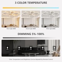SUCIKORIO LED Mennyezeti Ventilátor Világítással - Csendes, Távirányítós, 3 Színhőmérséklet, 6 Sebesség, App Vezérlés, Nappali, Háló 2