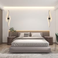 SUCIKORIO Modern LED Fali Lámpa 100 cm - 35W Fekete Alumínium Világítás 3000K-6500K Állítható Fényerővel - Nappali, Hálószoba, Folyosó Falik 7