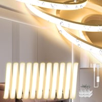 Bandă LED Neon SUCIKORIO 10 m, Silicon Impermeabil Ignifug IP65 Alb Cald 3000K 10 mm Bandă Luminoasă de Exterior 230V Flexibilă Iluminat DIY pentru Casă și Petreceri cu Sursă de Alimentare Inclusă 1