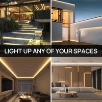 Bandă LED Neon SUCIKORIO 10 m, Silicon Impermeabil Ignifug IP65 Alb Cald 3000K 10 mm Bandă Luminoasă de Exterior 230V Flexibilă Iluminat DIY pentru Casă și Petreceri cu Sursă de Alimentare Inclusă 7