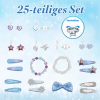 Calendar de Advent sudatong 2026 pentru fete, numărătoare inversă de Crăciun de 24 de zile în stil Frozen, set DIY cu brățări, pandantive, accesorii pentru păr și inele, cadou pentru fete cu vârste între 6 și 13 ani 2