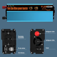 SUDOKEJI 1000W Inverter 12V-230V Tiszta Szinusz Hullám USB Autós Töltő 3
