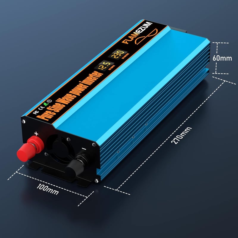 SUDOKEJI 1000W Inverter 12V-230V Tiszta Szinusz Hullám USB Autós Töltő