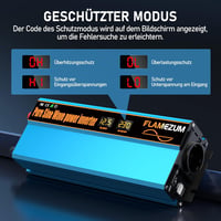 SUDOKEJI 1000W Inverter 12V-230V Tiszta Szinusz Hullám USB Autós Töltő 2