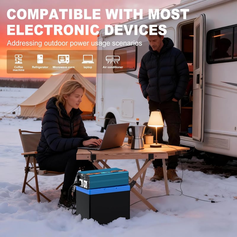 SUDOKEJI 2500W Autós Inverter 24V-230V Átalakító 2 EU Aljzat USB Porttal