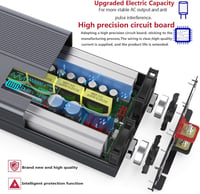 SUDOKEJI 3000W Tiszta Szinuszos Feszültségátalakító 12V-230V Inverter Távirányítóval LED Kijelzővel Autóba Lakókocsiba 5