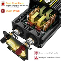 SUDOKEJI 4000W Feszültségátalakító 12V-230V - Módosított Szinusz Inverter LCD Kijelzővel, Távirányítóval, Dupla USB Porttal, Kempinghez, Aut 3
