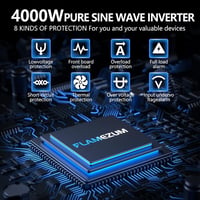 SUDOKEJI 4000W tiszta szinuszos inverter 24V/230V - 2 EU aljzat, 2 USB 5