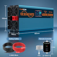 SUDOKEJI 4000W tiszta szinuszos inverter 24V/230V - 2 EU aljzat, 2 USB 7