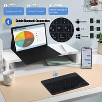SUEEWE Bluetooth Billentyűzetes Tok Lenovo Tab P11 (2nd Gen) 11.5" Tablethez - 7 Színű Háttérvilágítás, Levehető QWERTZ Billentyűzet, Fekete 4