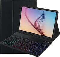 SUEEWE Bluetooth Billentyűzetes Tok Samsung Galaxy Tab S10 FE+/Plus 13,1" Tablethez - 7 Színű Háttérvilágítás, Levehető QWERTZ, TPU Hátlap,  1