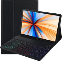 SUEEWE Háttérvilágítású Bluetooth Billentyűzetes Tok Xiaomi Pad 6s Pro 12.4" Tablethez - Levehető QWERTZ Billentyűzet, 7 Színű LED, TPU Védő 1