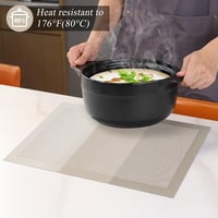 SueH Design szövött hatású vinyl tányéralátét, arany - 45x30 cm, 8 db 4