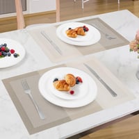 SueH Design szövött hatású vinyl tányéralátét, arany - 45x30 cm, 8 db 2