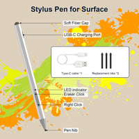 Suejezt Ezüst Surface Pen toll 4096 nyomásérzékelés tenyér elutasítás Microsoft Surface 3
