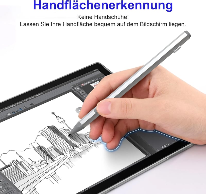 Suejezt Surface Pen stylus 4096 nyomásérzékenység, mágneses, tenyérelutasítás