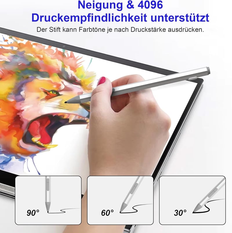 Suejezt Surface Pen stylus 4096 nyomásérzékenység, mágneses, tenyérelutasítás