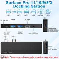 Suejezt Surface Pro 11/10/9/8/X dokkoló állomás Thunderbolt 4 HDMI 2
