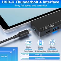 Suejezt Surface Pro 11/10/9/8/X dokkoló állomás Thunderbolt 4 HDMI 4