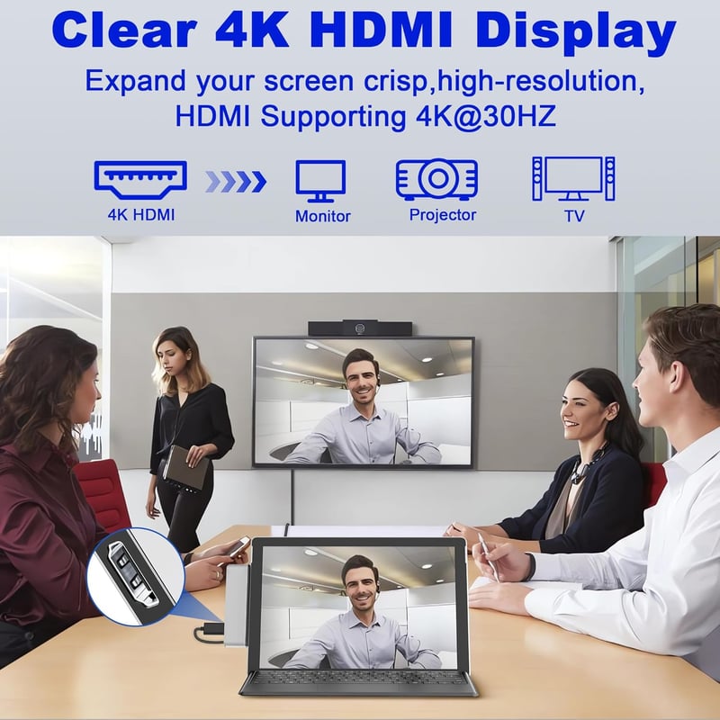 Suejezt Surface Pro 11/10/9 dokkoló állomás 4K HDMI USB-C Thunderbolt 4 hub