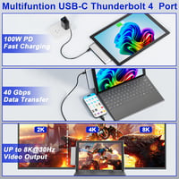 Suejezt Surface Pro 11/10/9 dokkoló állomás 4K HDMI USB-C Thunderbolt 4 hub 3