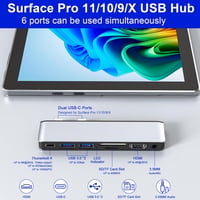 Suejezt Surface Pro 11/10/9 dokkoló állomás 4K HDMI USB-C Thunderbolt 4 hub 2