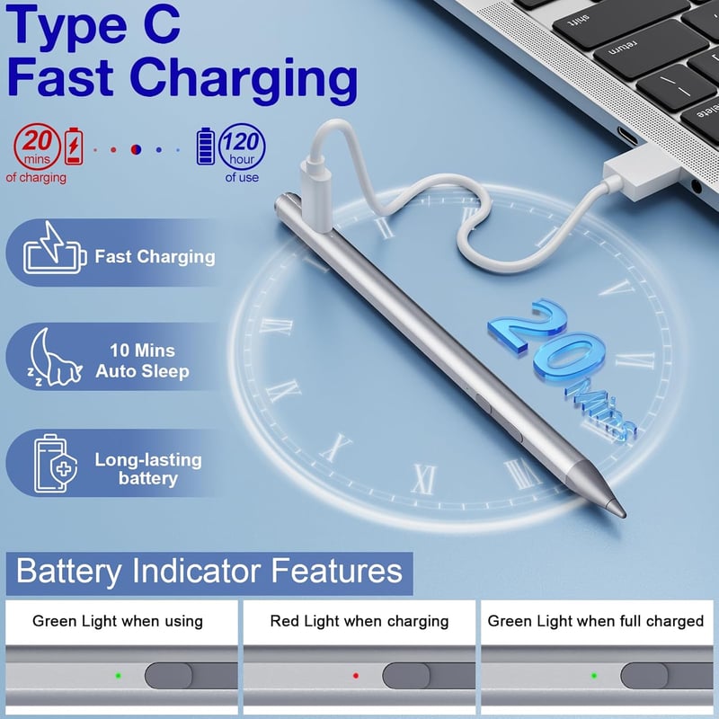 Suejezt USI 2.0 Stylus Pen 4096 nyomásszint Chromebook Tablet stylus