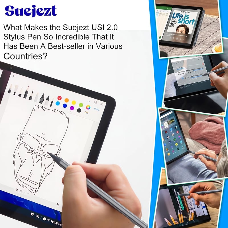 Suejezt USI 2.0 Stylus Pen 4096 Nyomásszint, Pixel Tablet, Chromebook, Fire Max 11