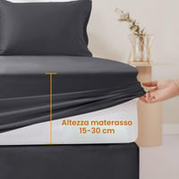 Vodeodolná plachta na matrac Sufdari 120x200 cm, priedušná podložka pri inkontinencii, vlhkosti odolná napínacia plachta na matrac – antracitovo sivá 5