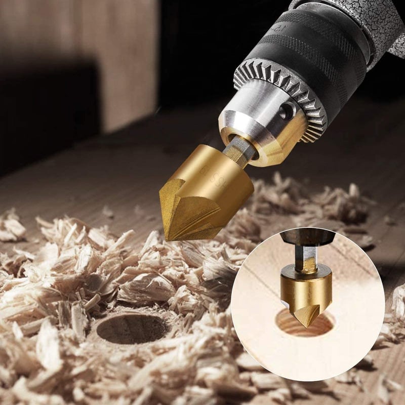 Sufubyte 6 részes 1/4" HCS fáziskés készlet 5 élű 6-19mm fához és fémhez