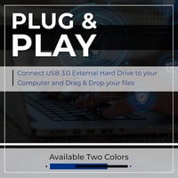 SUHSAI 1TB Hordozható Külső Merevlemez USB 3.0 PC Mac Laptop Konzol 5
