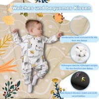 Suihuooo Kagylós Játszószőnyeg Babáknak - Bézs Játszóív 6 Levehető Játékkal, Korai Érzékszervi Fejlesztés Újszülötteknek és Kisgyermekeknek 2