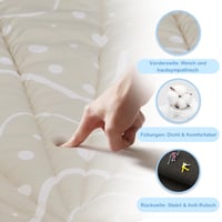 Suihuooo Kagylós Játszószőnyeg Babáknak - Bézs Játszóív 6 Levehető Játékkal, Korai Érzékszervi Fejlesztés Újszülötteknek és Kisgyermekeknek 5