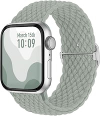Suitisbest Nylon Szíj Apple Watch 38mm 40mm 41mm 42mm Csúszásmentes Fonott Rugalmas Szalag Watch 11 10 9 8 SE 7 6 5 4 3 2 1 Zöld 1
