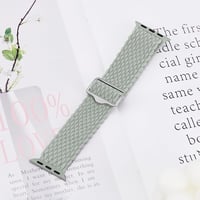 Suitisbest Nylon Szíj Apple Watch 38mm 40mm 41mm 42mm Csúszásmentes Fonott Rugalmas Szalag Watch 11 10 9 8 SE 7 6 5 4 3 2 1 Zöld 5