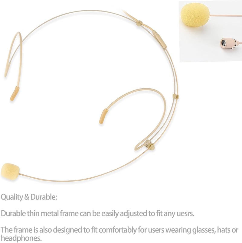 Sujeetec Fejpántos Mikrofon Headset Sennheiser Vezeték Nélküli Adóhoz 3.5mm