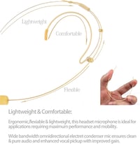 Sujeetec Fejpántos Mikrofon Headset Sennheiser Vezeték Nélküli Adóhoz 3.5mm 5