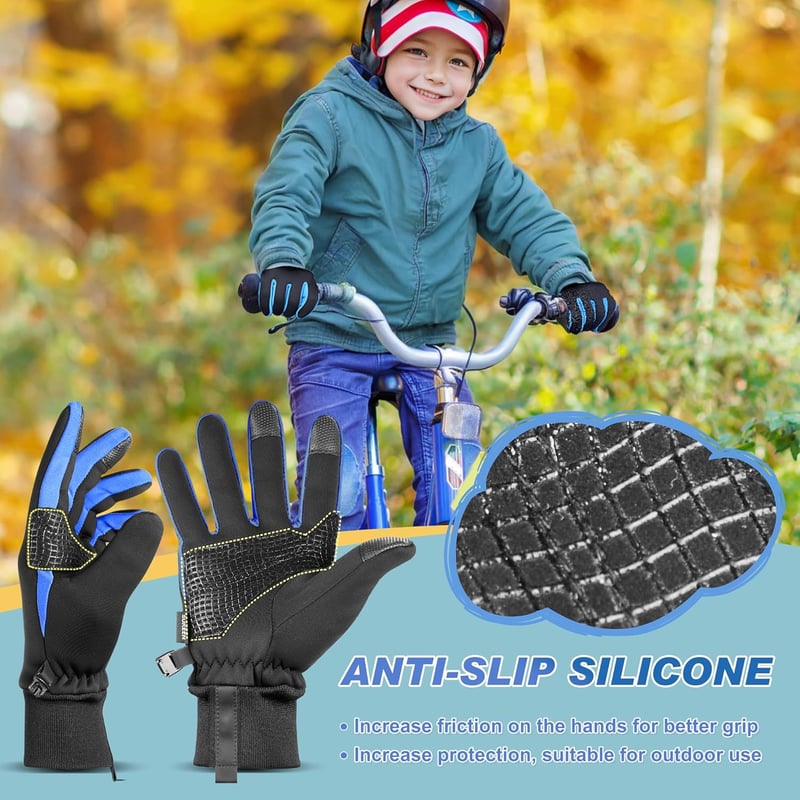 Sukeen gyerek softshell téli kesztyű, szélálló futó- és kerékpárkesztyű